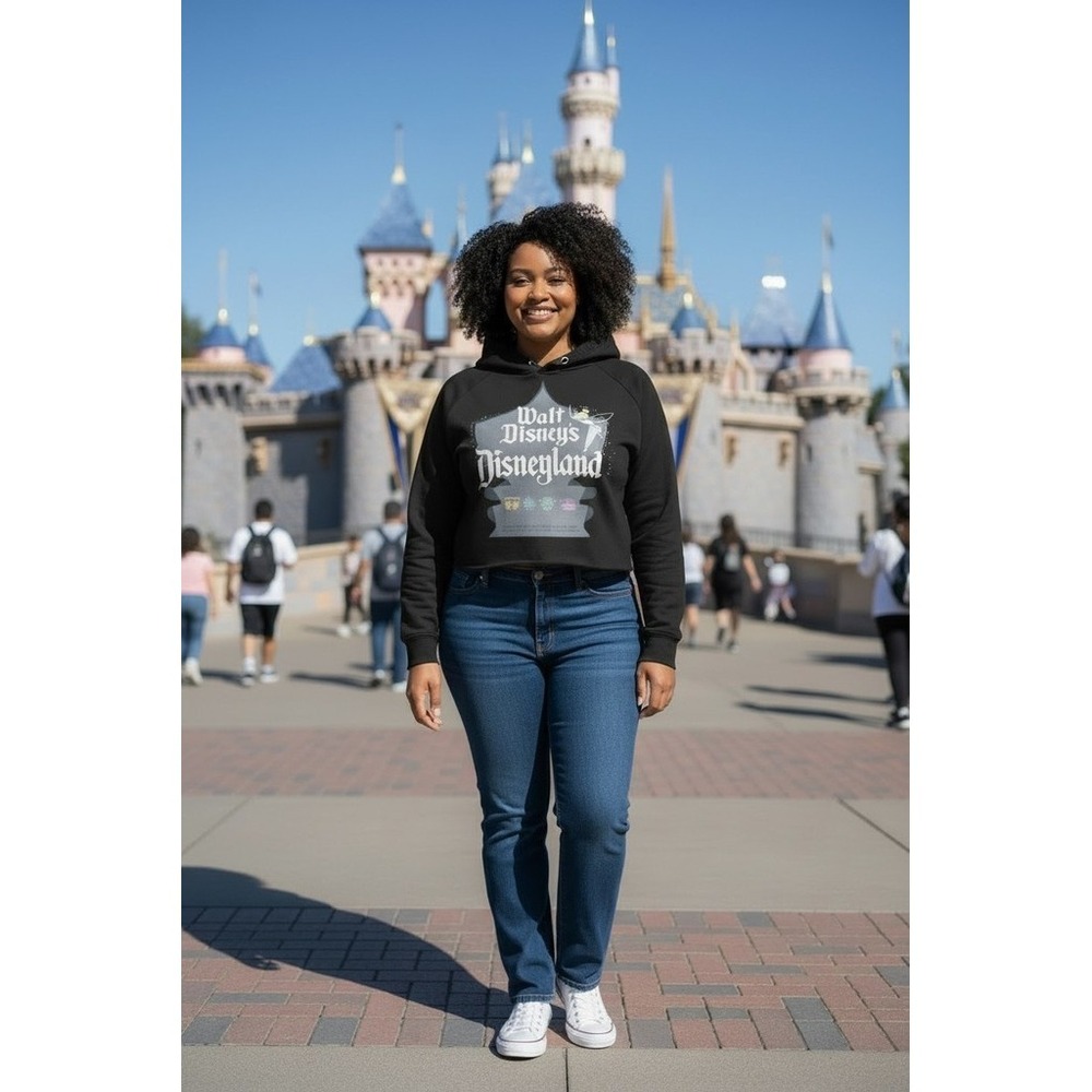 Disney 100 Disneyland Tinker Bell Pullover Hoodie Women 3X Black sweatshirt tink